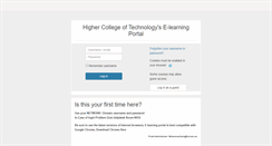 Desktop Screenshot of e-learning.hct.edu.om