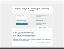 Tablet Screenshot of e-learning.hct.edu.om
